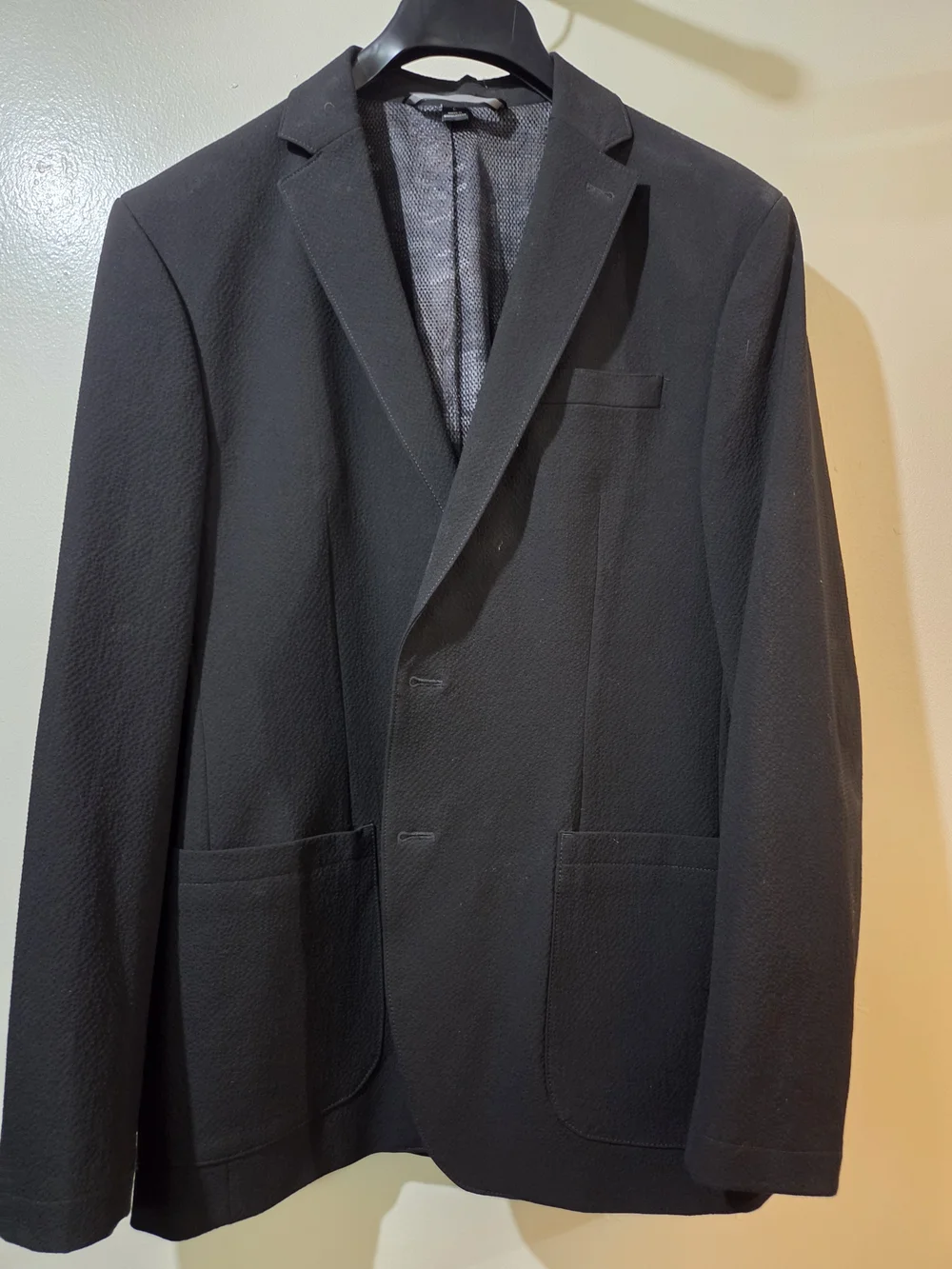 Kenneth Cole Black Slim Fit Suit Jacket Large
